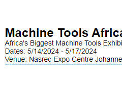 2024年南非约翰内斯堡金属加工焊接机床展览会
