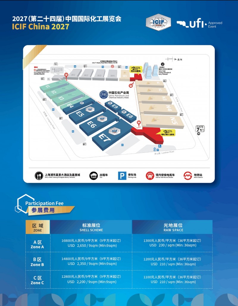 ICIF2027展馆布局图及价格